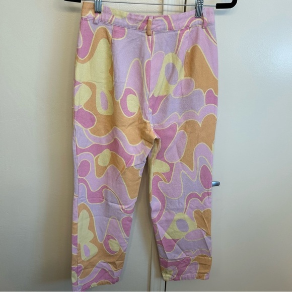 Peppermayo x Dolls Kill Psychedelic Print Keep Your Heart Pants Size 6 Y2K Retro - Picture 7 of 13